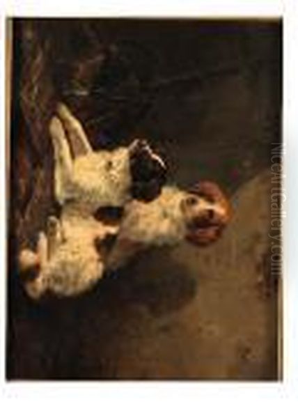 Two Spaniels Waiting For The Hunt - view 1