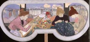 Three Women Working by Theophile Alexandre Steinlen