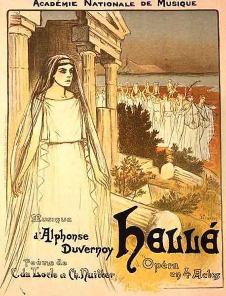 Reproduction of a poster advertising the opera Helle, performed by the Academie Nationale de Musique, 1896 - view 1