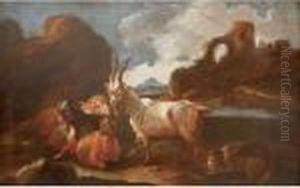 Scene Pastorale. by Johan Heinrich Roos