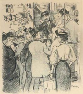 La file d'attente by Theophile Alexandre Steinlen