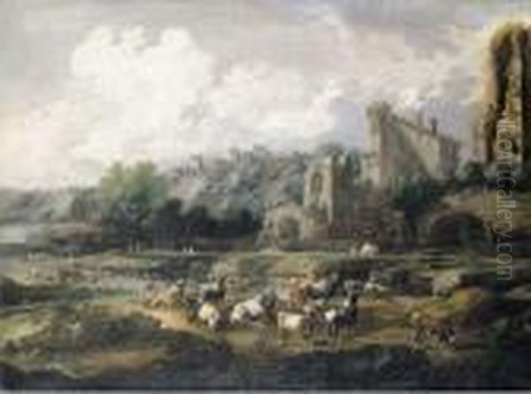 Paesaggio Italiano Con Armenti - view 1