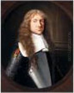 Portrait Of A Man, Half-length, Wearing Armour by Johan Heinrich Roos