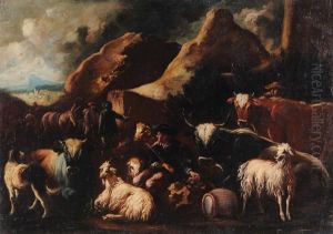 La Sosta Dei Pastori by Philipp Peter Roos