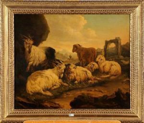 Chevres Et Moutons Dans Des Ruines - view 1