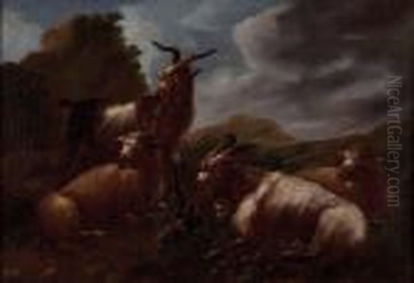 "ziegen Und Schafe In Landschaft" - view 1