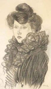 Buste de femme by Theophile Alexandre Steinlen