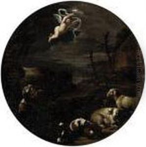 The Annunciation To The Shepherds by Philipp Peter Roos