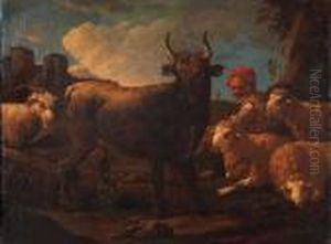 Paesaggio Con Pastore Edarmenti by Philipp Peter Roos