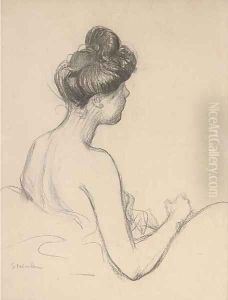 Portrait d'un modele by Theophile Alexandre Steinlen