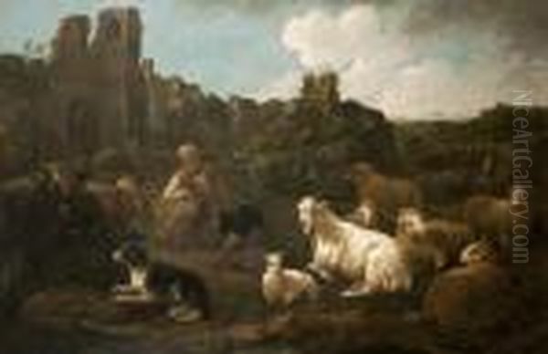Pastore E Armenti In Un Paesaggio - view 1
