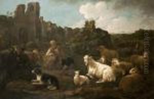 Pastore E Armenti In Un Paesaggio