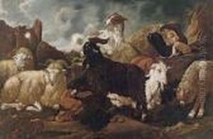 Sleeping Shepherd With His Flock Sleeping Shepherd With His Flock