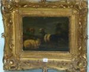 Paysage Avec Chien Et Chevres by Philipp Peter Roos