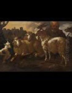 Paesaggio Con Pastore E Armenti by Philipp Peter Roos
