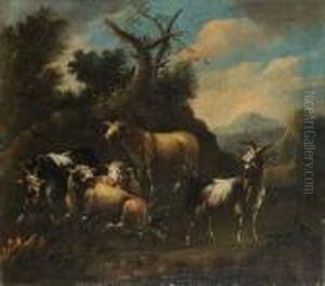 Owce I Kozly W Gorskim Pejzazu, Ok. 1695 Owce I Kozly W Gorskim Pejzazu, Ok. 1695
