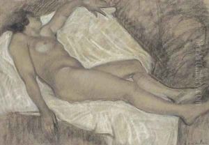 Nu etendu by Theophile Alexandre Steinlen
