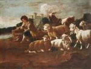 Paesaggio Con Pastori E Armenti by Philipp Peter Roos