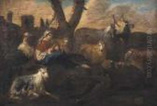 Pastorella Con Armenti - view 1