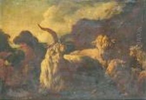 Sheep And Shepherd by Philipp Peter Roos