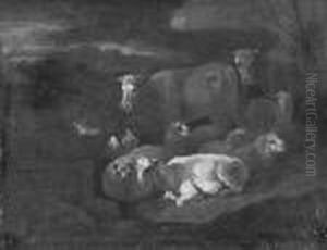 Kuhe, Schafe Und Ziegen by Philipp Peter Roos