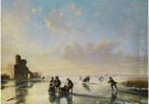 Eisvergnugen In Weiter Polderlandschaft