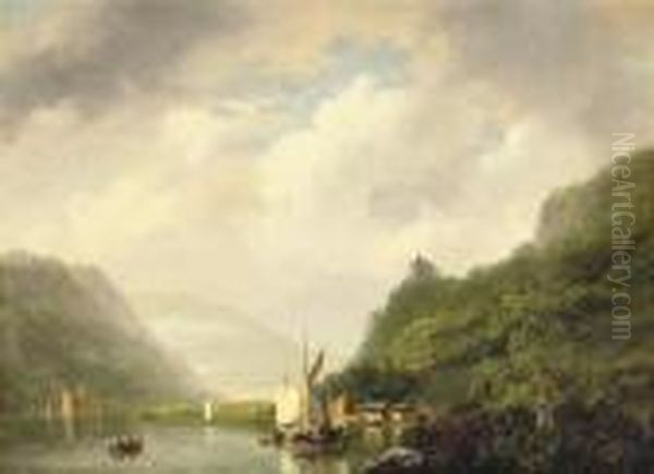 On A Mountain Lake - view 1