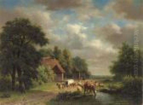 Cattle On A Path - view 1