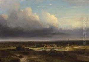 A Panoramic Landscape, Haarlem In The Distance