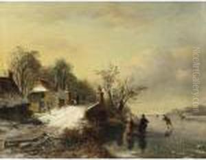Skaters Near A Bridge by Nicholas Jan Roosenboom