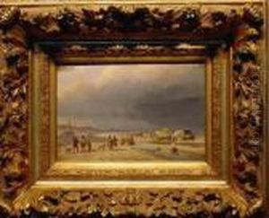 Beach At Scheveningen by Nicholas Jan Roosenboom