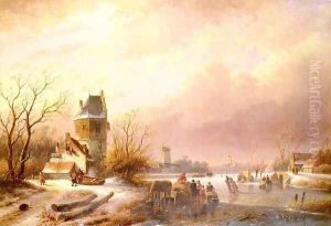 Skaters On A Frozen River