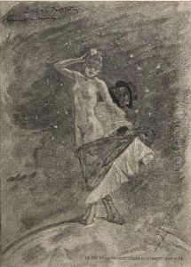 Le Vol Et La Prostitution Dominant Le Monde by Felicien Rops