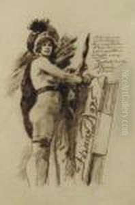 La Muse De Rops by Felicien Rops