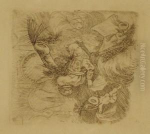 Le Paradis De Mahomet by Felicien Rops