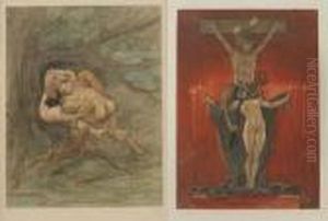 "la Chasse A La Femelle" Et "le Calvaire" by Felicien Rops