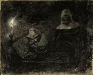 Interieur A La Bougie by Felicien Rops