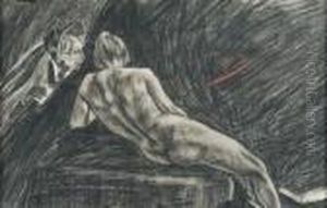 La Messagere Du Diable by Felicien Rops