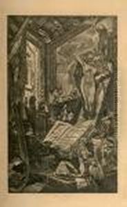'l'incantation' by Felicien Rops