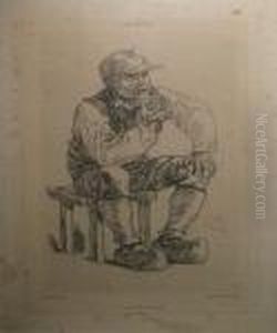 Homme Assis by Felicien Rops