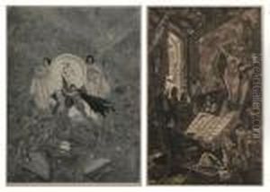 'l'incantation' by Felicien Rops