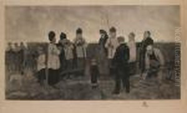 Un Enterrement Au Pays Wallon by Felicien Rops
