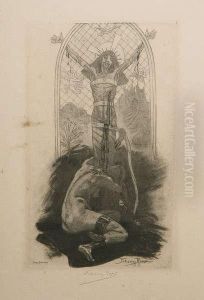 'l'amante Du Christ' by Felicien Rops