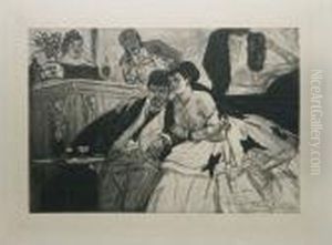 Le Gandin Ivre by Felicien Rops