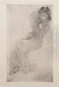 Celle Qui Fait "celle Qui Lit Musset" by Felicien Rops