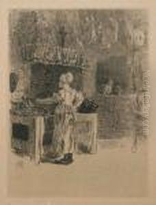 'la Cuisine De L'auberge Desartistes A Anseremme' by Felicien Rops