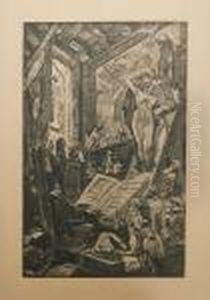 'l'incantation' by Felicien Rops