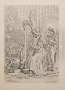 'l'ariette' by Felicien Rops