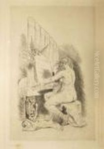 L'organiste Du Diable by Felicien Rops