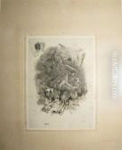 Couple De Faunes by Felicien Rops